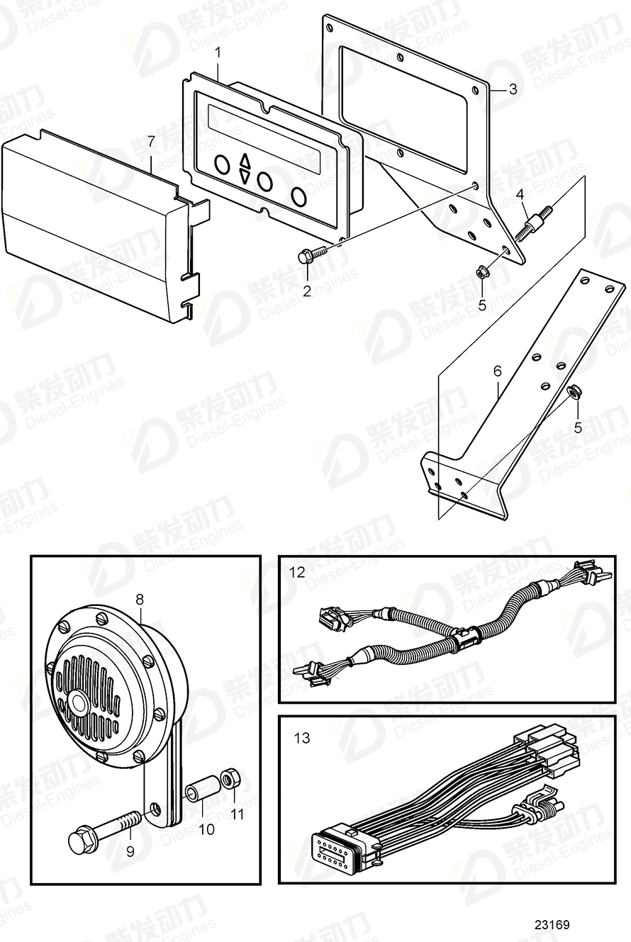 volvo penta Wiring harness 3588710 Drawing volvo penta Wiring harness 3588710 Drawing